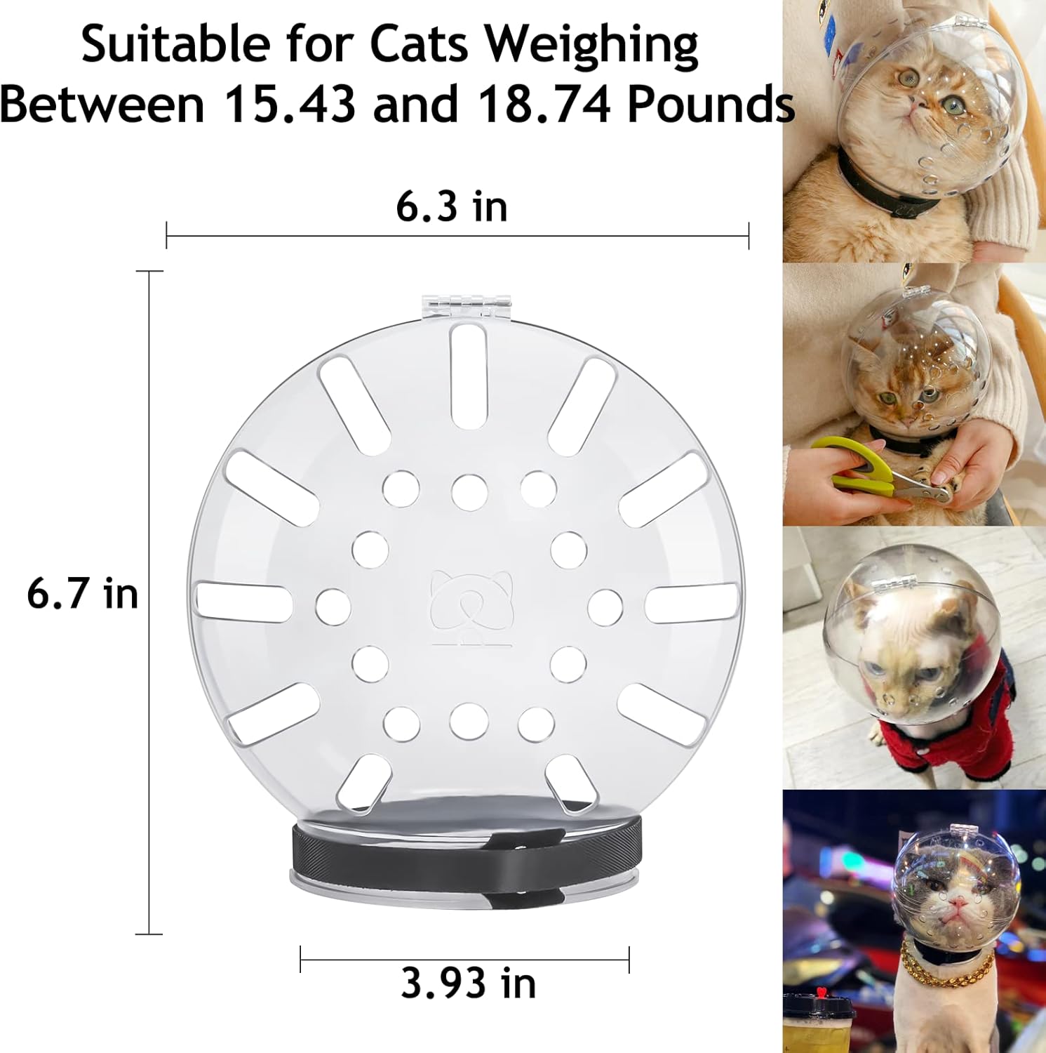 Helmet Astronaut for cats. Helmet ne form te astronautit - Figura 5